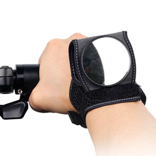 Cykelsäkerhetsförbättrare: Vidvinkelobjektiv Justerbart Armbands Bakåtspegel, Plastmaterial för Säker Navigering