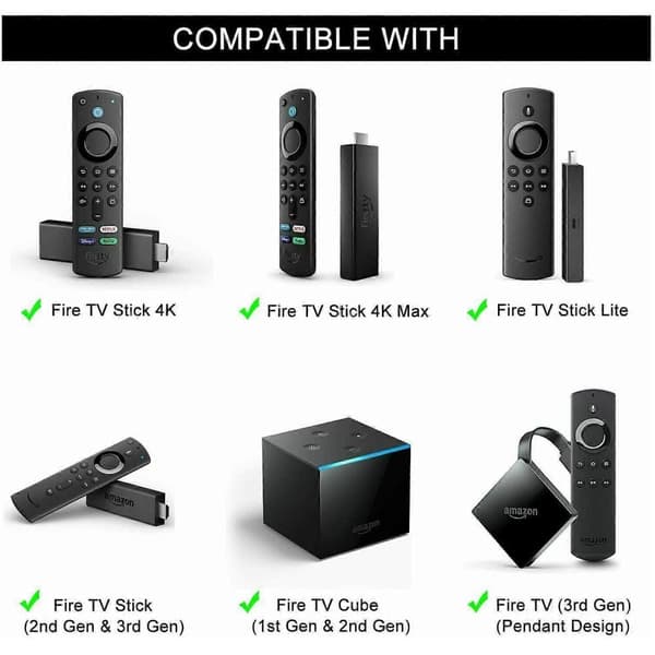 L5B83G Kompatibel med Amazon Fire TV Stick 3:e generationens röstfjärrkontroll