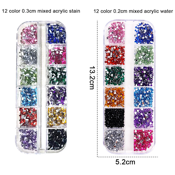 Flatback krystaller Rhinestones Gems, for Nails Art Klær Sko