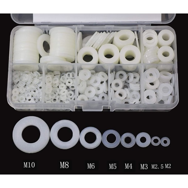 Rondelle Nylon Entretoise Plastique M2 M2.5 M3 M4 M5 M6 M8 M10