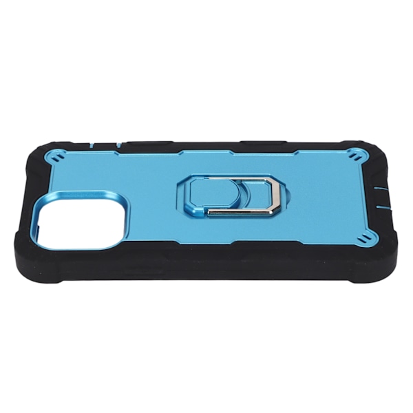 Reptålig pansarskydd med stativ för iPhone 13 Pro Max mobiltelefoner Armor Protect Case(Svart Blå )