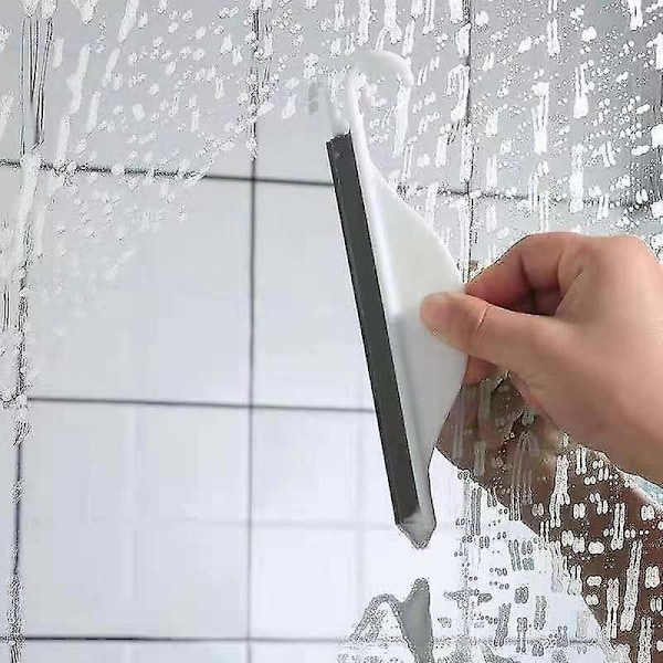 Silikonrakel Handskrapa, Solid Silikon för Portabel Förvaring och Effektiv Rengöring på Glas, Duschskrapa med Ergonomiskt Halkfritt Grepp
