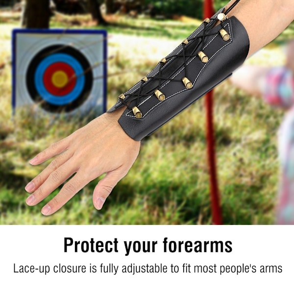 Handgjorda Läderarmskydd För Bågskyttar, Lättviktsdesign Andningsbara Och Bekväma Skyddsarmskydd För Recurve Traditionell