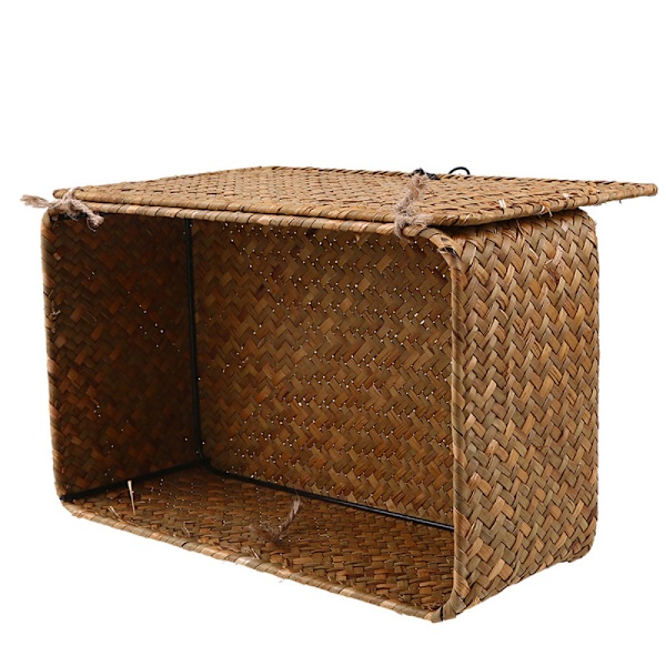 1 kpl rottinkinen säilytyskori keltainen 26X16x10CM