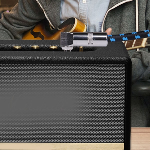 Ljudinstrumentkabel 3m 9.8ft Gitarrkabel Sladd Skärmning Brusreducering för Elgitarr Bas