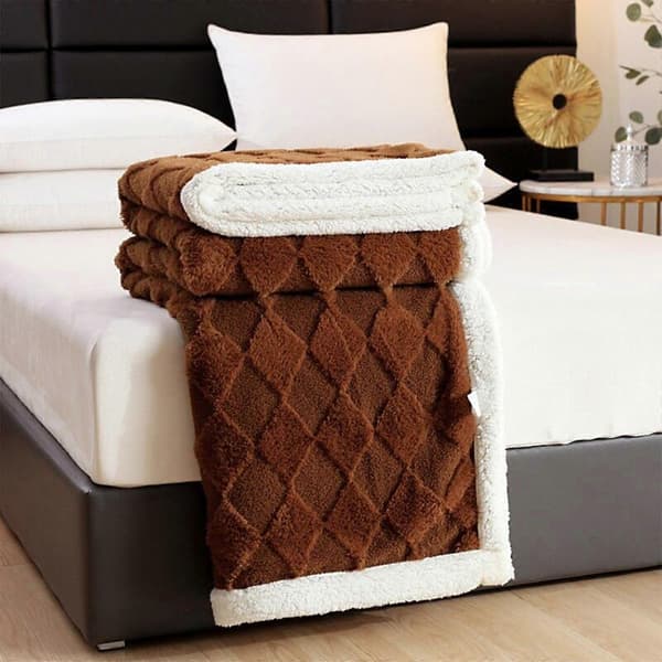 GETIT Multifunksjonelt teppe, lurteppe, flanellgave, lite teppe, lurteppe, farget flanellteppe