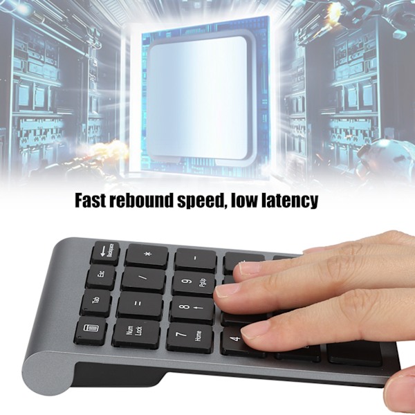 RF304 22 näppäimen numeronäppäimistö USB 2.4G langaton mininäppäimistö vastaanottimella, raudanharmaa
