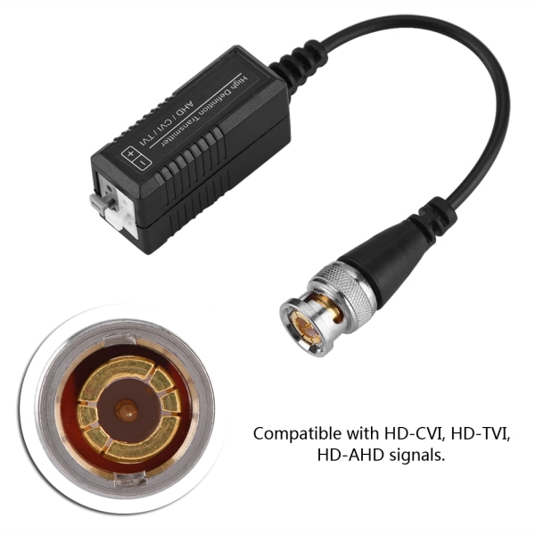 1 pari HD CVI/AHD/TVI passiivinen lähetin-vastaanotinsovitin Lähetin Video Balun CCTV UTP BNC Cat5