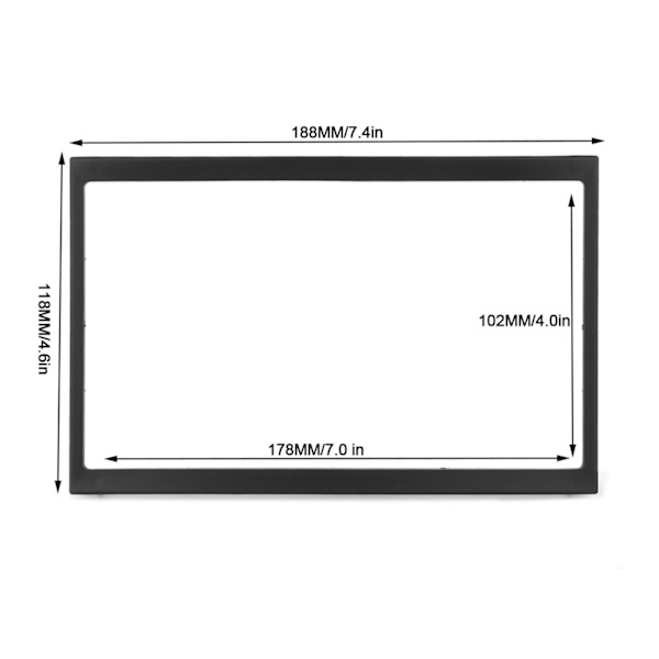 2 Din Bil Dash Mount Installationsram Trim Kit Ram Universal Modifiering 178x102MM