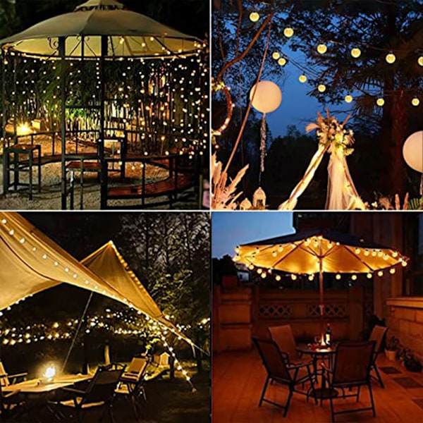 Solcellslingor 23ft 50 LED solcellslampor för fjärilar