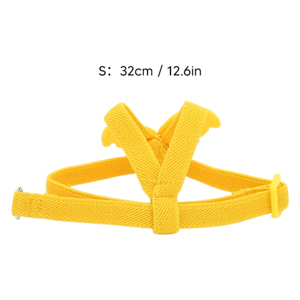 Fågel Sele Flygande Guide Koppel Flyg Elastisk Träning Dragrep för Papegoja S 32cm / 12.6in Gul