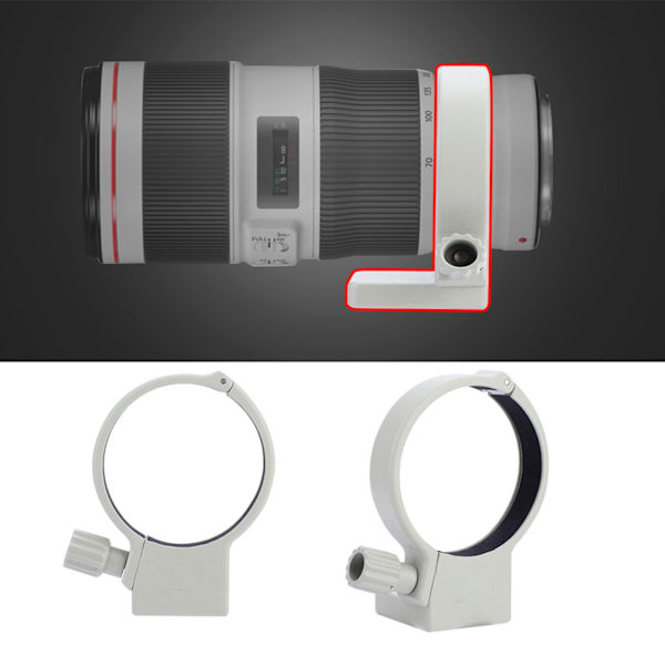 Aluminiumlegering Kameraobjektiv Stativmontering Krave Ring til Canon 70-200mm F4/F4L IS USM