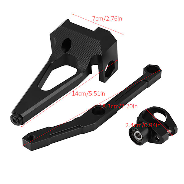 Motorcykel CNC Styrdämpare Fäste Stabilisator Kit för MT09 MT‑09 FZ‑09 2013‑2017