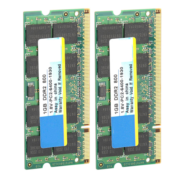 2 st Xiede DDR2 1 GB minnesmodul 800 Mhz PC2-6400 1,8 V Helt kompatibel för bärbar dator
