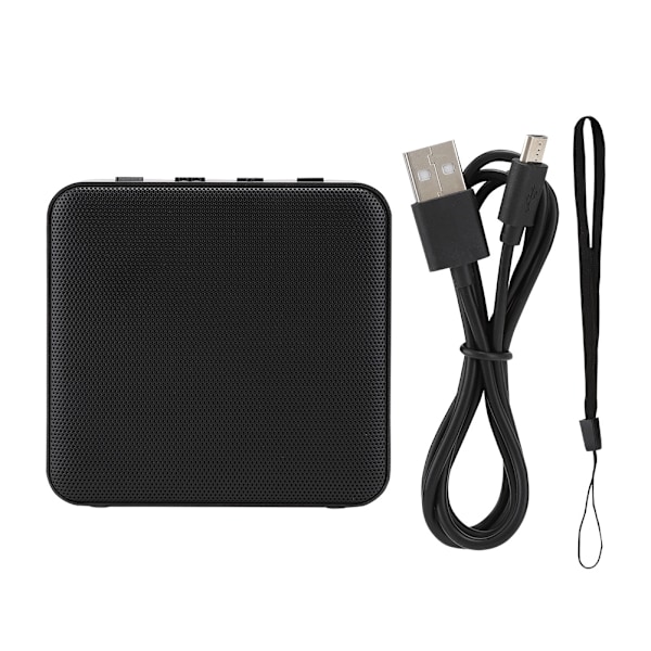PN-15 Yksinkertainen tyyli Mini Square Langaton Bluetooth-kaiutin FM-radio TF-korttipaikalla (Musta)
