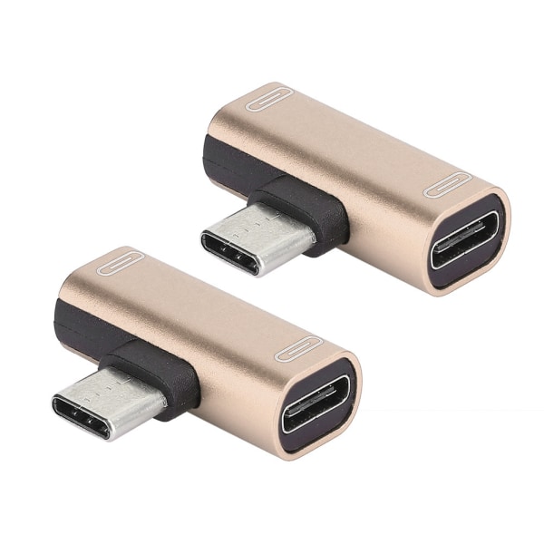 2PCS TypeC-muunninjakaja Dual 2 in 1 kuulokeliitäntään USB-äänenlataussovitin Kulta(Kulta)