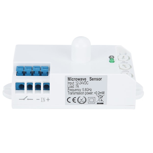 5,8 GHz intelligent kroppsinduksjon bryter mikrobølge radarsensor bryter DC 12-24V