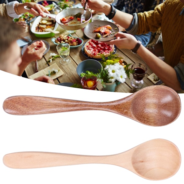 Naturligt Träslevar Set, Återanvändbara Bambu Redskap För Matlagning, Stilren Design Och Mångsidig Användning I Alla Köksmiljöer