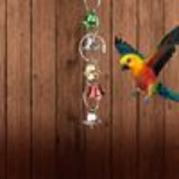Avian Amusement, Färgglada Tuggleksaker för Fågelbur, Enkel Installation för Medelstora och Små Fåglar, Tugg- och Ljudunderhållning (7 Delar)