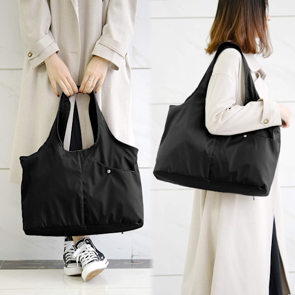 Kvinnors mode stor tote axelväska vattentät tote väska multifunktionell nylon reseaxel
