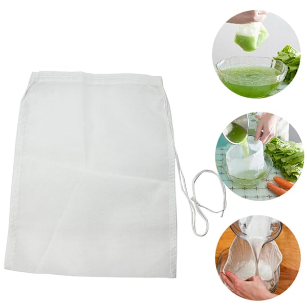 100 Grit Nylon Mesh Filter Bag Te Frugt Juice Kaffe Vin Nylon Mesh Net Strain Flydende Filter Bag Køkken Tilbehør
