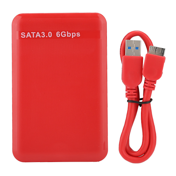 2,5 tuuman USB3.0 SATA3.0 nopea 6 Gbps:n mobiili kiintolevykuori tukee 6 Tt:n UASP-kiihtyvyyttä (punainen)