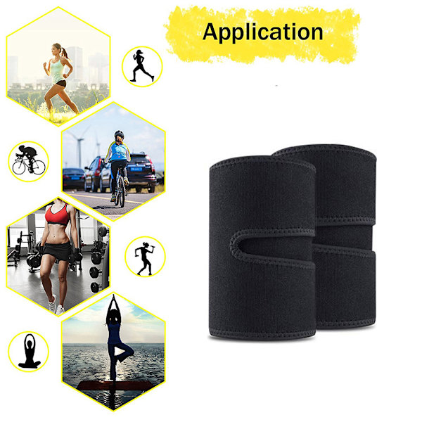1 par neopren arm trimmer for kvinner og menn, vekttap kompresjons kroppsomslag sport trening fitness armbånd