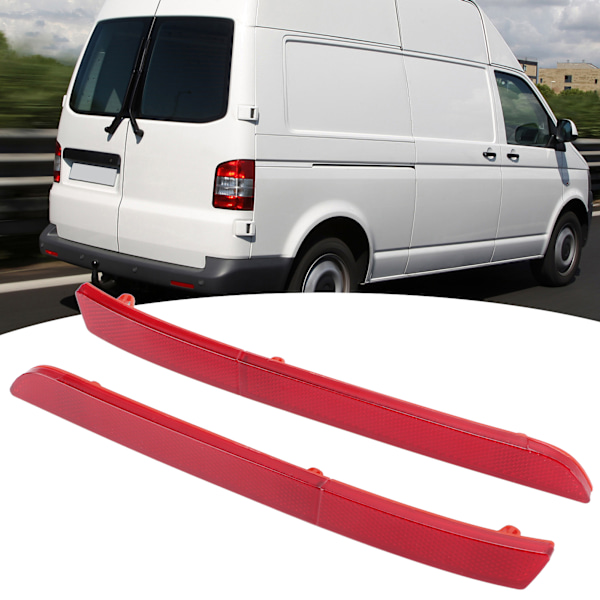 Pari vasemman ja oikean takapuskurin heijastinta, punainen 7E0945105, korvaava Transporter T5 T6 2012‑2016