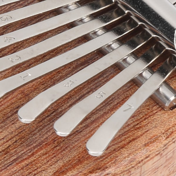 8 Toner Kalimba Mini Tum Piano Barnpresent Utomhus Fritidsinstrument Kattöronform