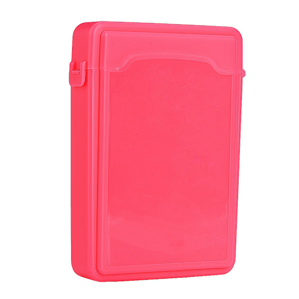 3,5\" Hårddiskfodral HDD SSD Antistatisk Diskförvaringslåda Stöttålig Dammtät Halkskydd Röd