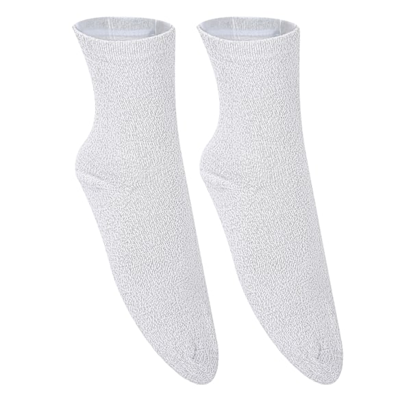 Silver Fiber Electrode Socks Therapy Conductive Massage Socks (PU Leather på Dubbel Sida)