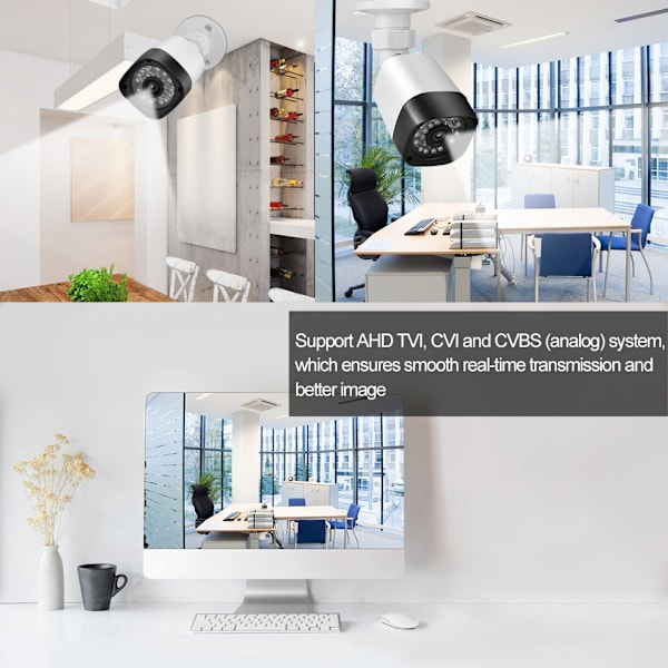Vädertålig Analog CCTV-kamera, Metallhölje med Bred Synvinkel för Säkerhet Inomhus och Utomhus, Högupplöst Övervakning