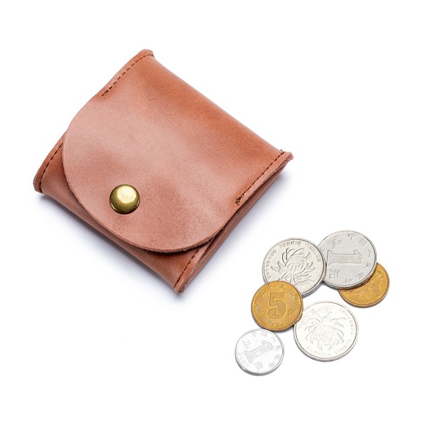 Mini hörlursväska i kohud, myntväska, liten väska i läder
