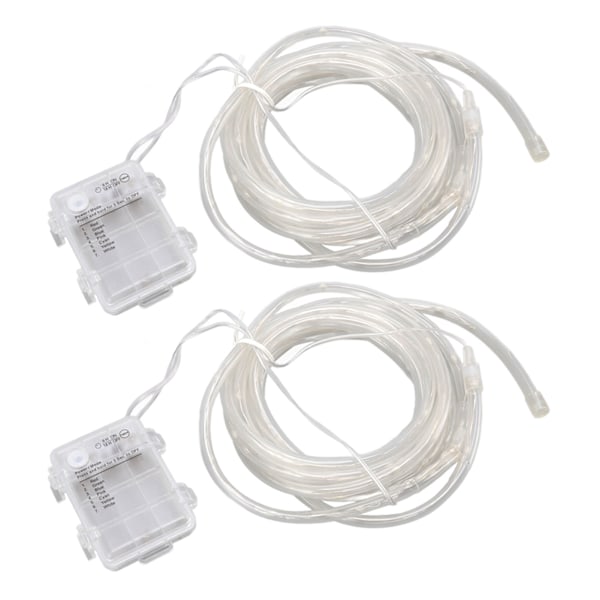2 stk Trampoline Kant LED Lys 16 Farger Vanntett Fjernkontroll Trampoline Lys for Natt