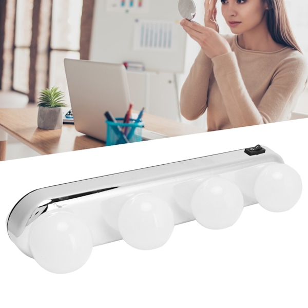 4LED sminkbord ljus smink vägglampa kit glödlampor spegel ljus för vardagsrum badrum