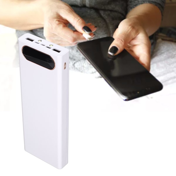 18650 Batterihållare 10W DIY Power Bank Fodral Bärbar Batteriladdare med LCD-display för 10 Batterier