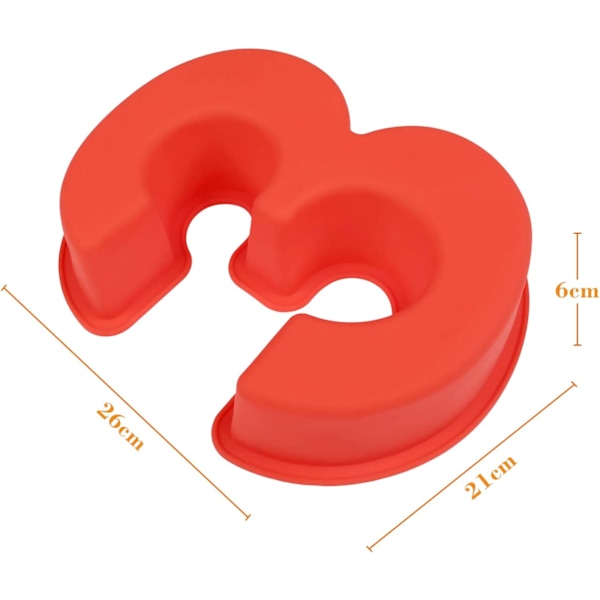 Kakaform Silikon Siffror Stort Nummer 7 Bakform Bakning