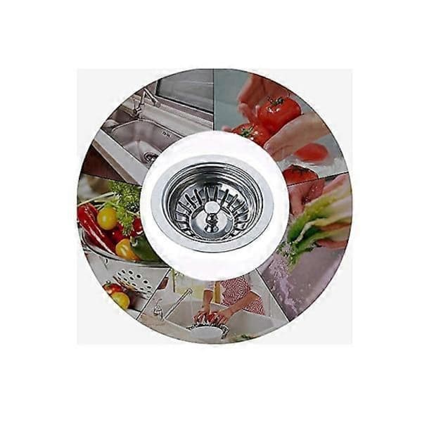 Vaskeprop i rustfrit stål - 79 mm - Universal vaskeprop - Vaskeprop/vask - Køkkenvaskprop (2-pak)