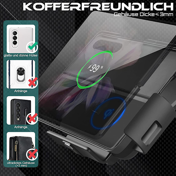 Trådlös Billaddare Fäste För Galaxy Z Fold, Snabbladdning Med Kylfläkt & Intelligent Automatisk Fastklämning, Designad För Oavbruten Navigation