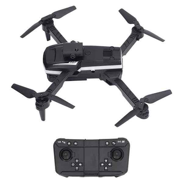 S162 RC Drönare Hinderrörelse Undvikande WIFI Drönare Fjärrkontroll Quadcopter med 4K HD Dubbel Kamera LED Grönt Ljusremsa