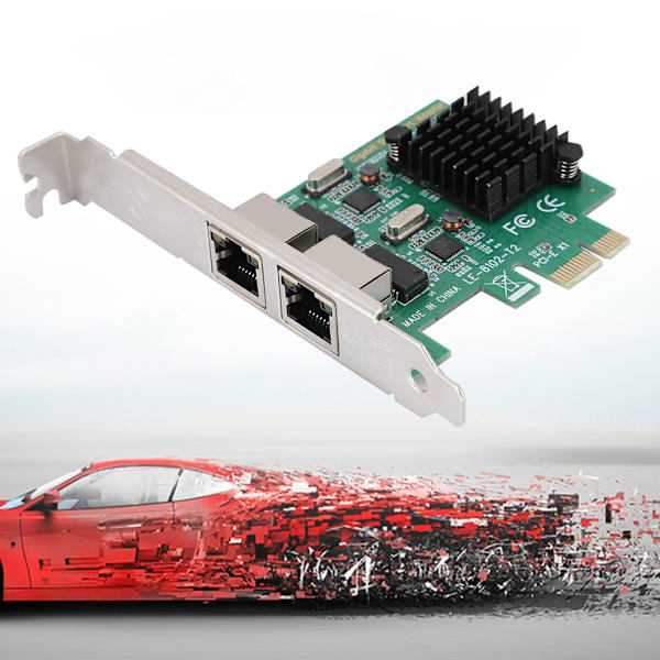 10/100/1000Mbps RJ-45*2 Dobbelt port PCI-Ex1 GigabiT netværkskort til 8102-T2