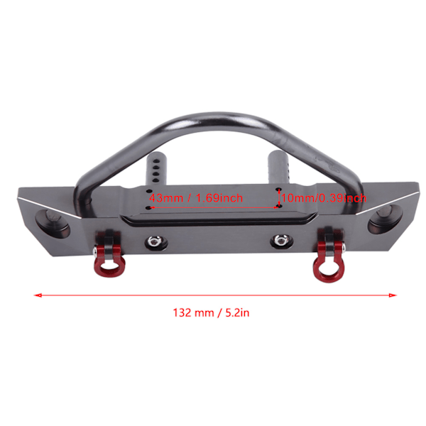 Aluminium Alloy RC Car Front Bumper for Axial SCX10 Jeep Wrangler 1/10 Remote Control Crawler