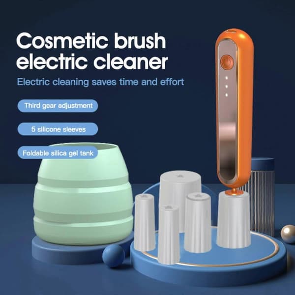 GETIT Makeup Brush Cleaner, Automatisk Makeup Børsterenser (Orange)