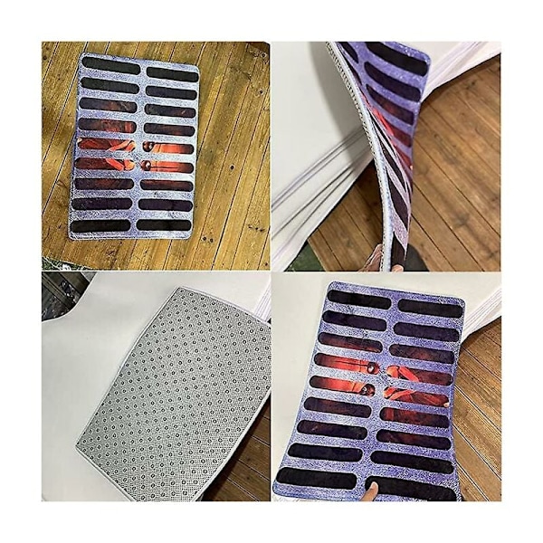 Skräckfilmsclown Halkfri Matta, 3D-Illusionsdörrmatta med Kristallvelvetyta för Inom- och Utomhusområden, Lätt att Rengöra Halkskyddsdesign för Hög