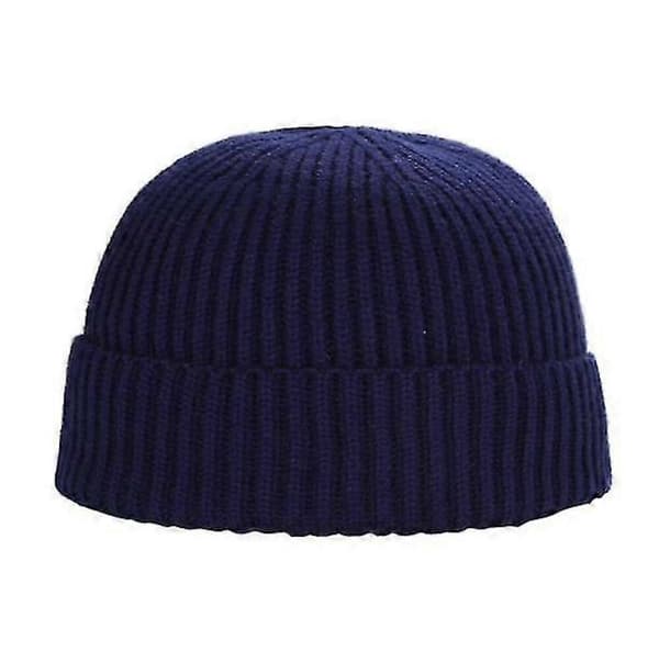 GETIT Strikket Hue Efterår Og Vinter Ensfarvet Uldhue Mænd Og Kvinder Pullover Hue Varm Kold Hue