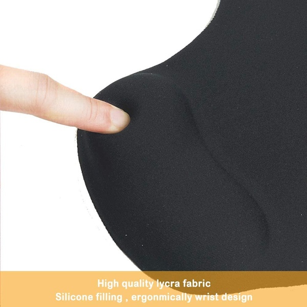 Handledsstöd, Ergonomisk Musmatta Halkfri PU-bas För Smärtlindring, Hemmakontor Arbetsstudie (Elegant Utseende, Miljövänligt Material)