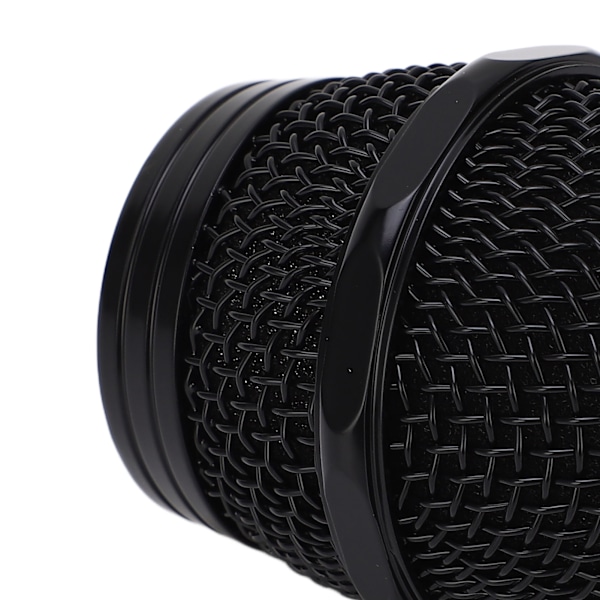 Mikrofon Ball Head Mesh Grill Rustfritt Stål Mic Mesh Deksel Erstatning Svart