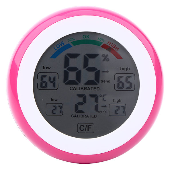 1 st Creative Digital LCD Temperaturtermometer Hygrometer Elektronisk Luftfuktighetsmätare (Röd)