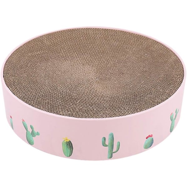 Konkav Design Kattklösbräda, Medium Rosa Oval Kattklösmatta för Hållbart Korrugerat Papper Möbelskydd och Hälsosam Kloträning