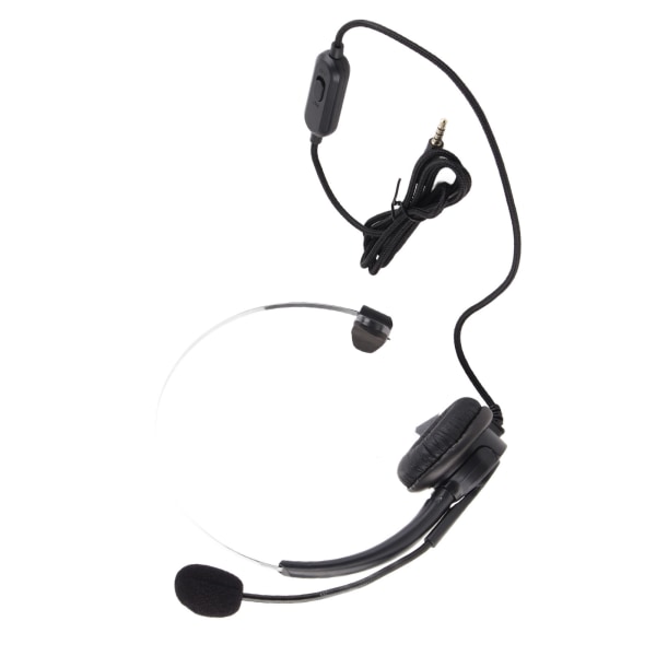 Kablet Trucker Headset 3,5 mm Mono Headset Med Støydempende Mikrofon Volumkontroll for Mobiltelefon Bærbar PC